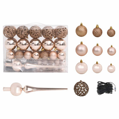 Artificial Christmas Tree with LEDs&Ball Set&Pine Cones 150 cm