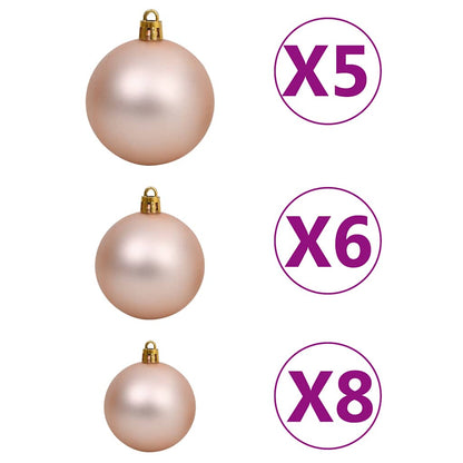 Artificial Christmas Tree with LEDs&Ball Set&Pine Cones 150 cm