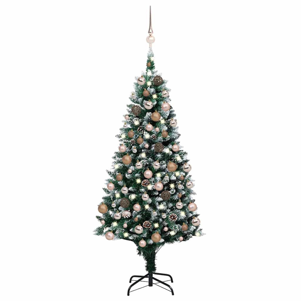 Artificial Christmas Tree with LEDs&Ball Set&Pine Cones 180 cm