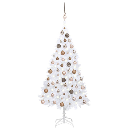 Artificial Pre-lit Christmas Tree with Ball Set White 120 cm PVC
