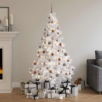 Artificial Pre-lit Christmas Tree with Ball Set White 180 cm PVC
