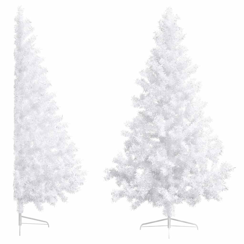 Artificial Half Pre-lit Christmas Tree with Ball Set White 180 cm