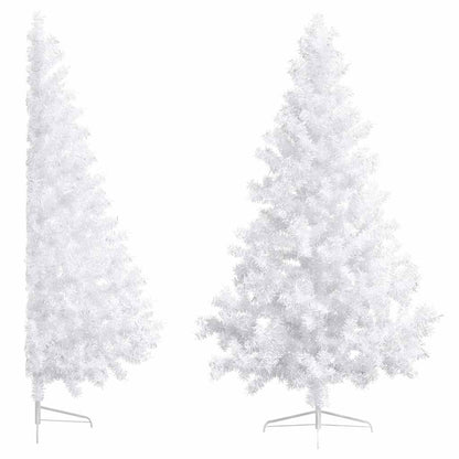 Artificial Half Pre-lit Christmas Tree Ball Set White 210 cm