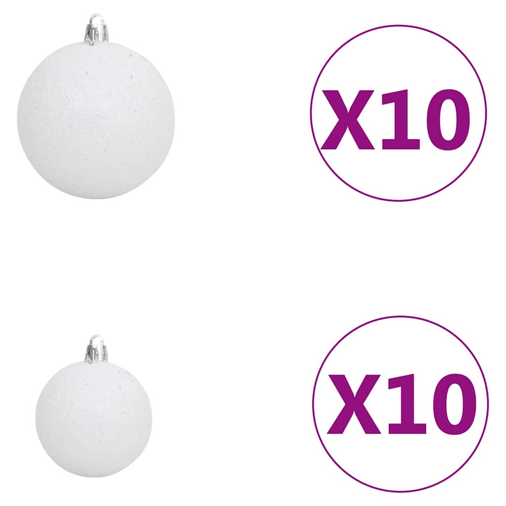 Artificial Pre-lit Christmas Tree with Ball Set 180cm 620 Branches