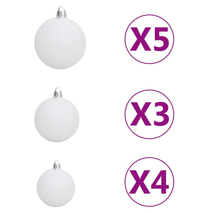 Artificial Christmas Tree with LEDs&Ball Set&Pine Cones 150 cm