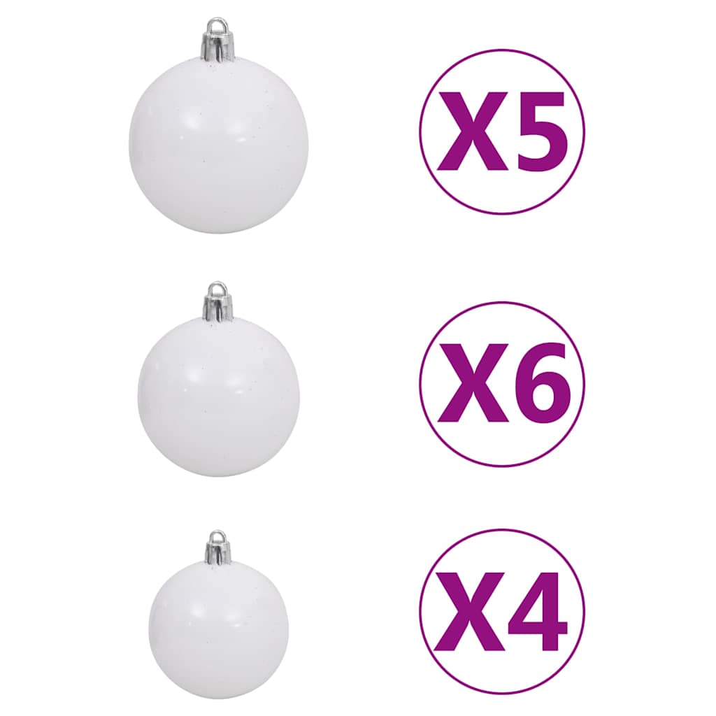 Artificial Christmas Tree with LEDs&Ball Set&Pine Cones 150 cm