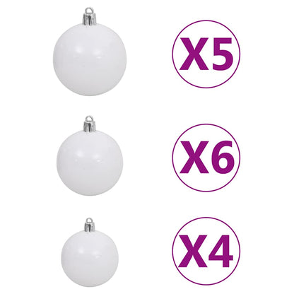 Artificial Christmas Tree with LEDs&Ball Set&Pine Cones 150 cm