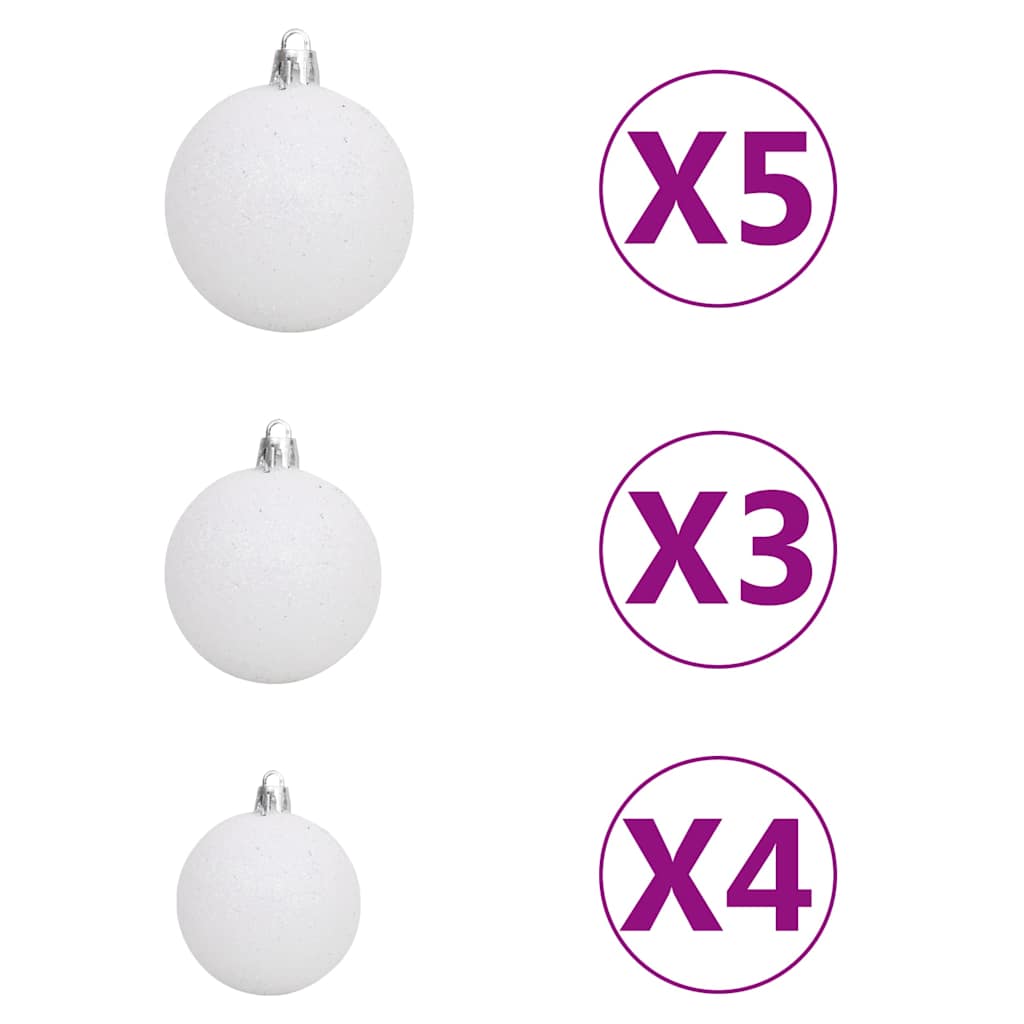 Artificial Pre-lit Christmas Tree with Ball Set Green 150 cm PVC