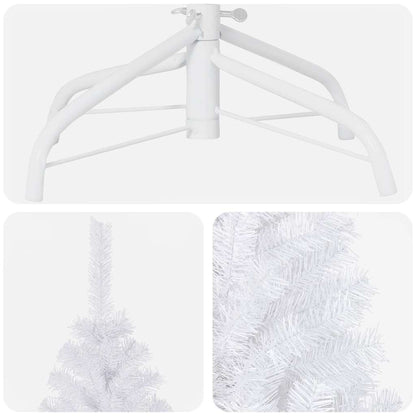Artificial Pre-lit Christmas Tree with Ball Set White 180 cm PVC