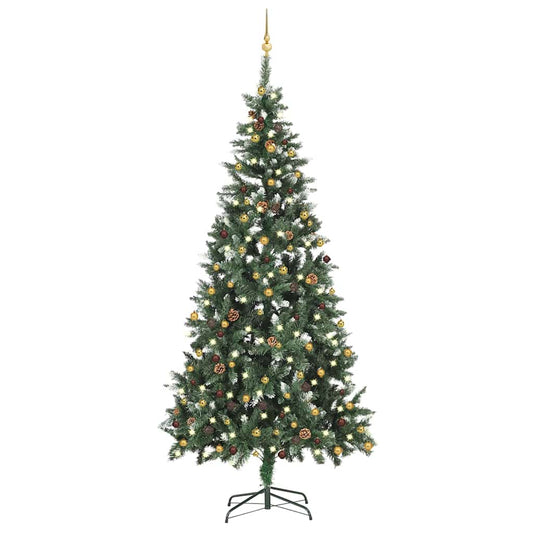 Artificial Pre-lit Christmas Tree with Ball Set 210 cm