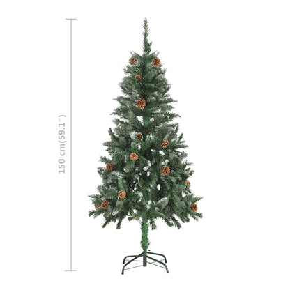 Artificial Pre-lit Christmas Tree with Ball Set&Pine Cones 150 cm