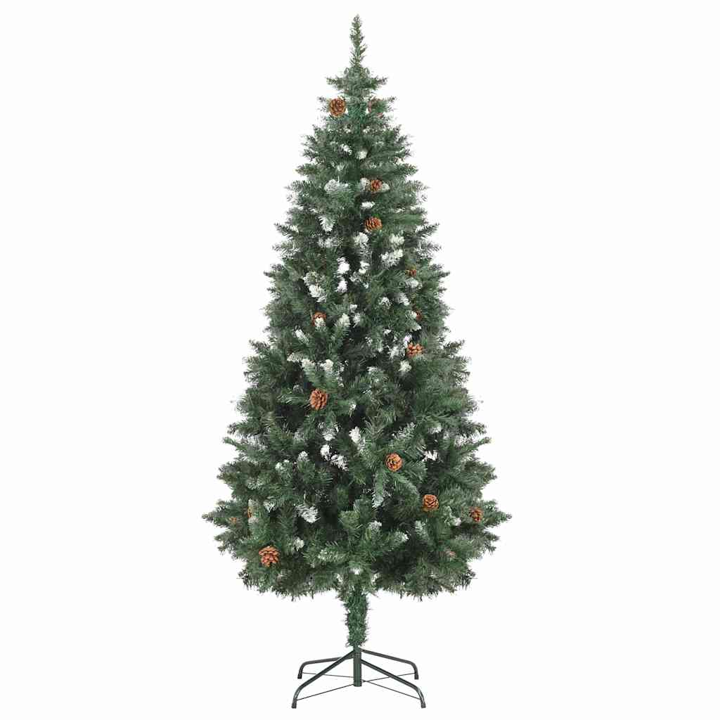 Artificial Pre-lit Christmas Tree with Ball Set Pine Cones 180 cm