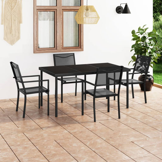 Outdoor Dining Set | Black and Anthracite