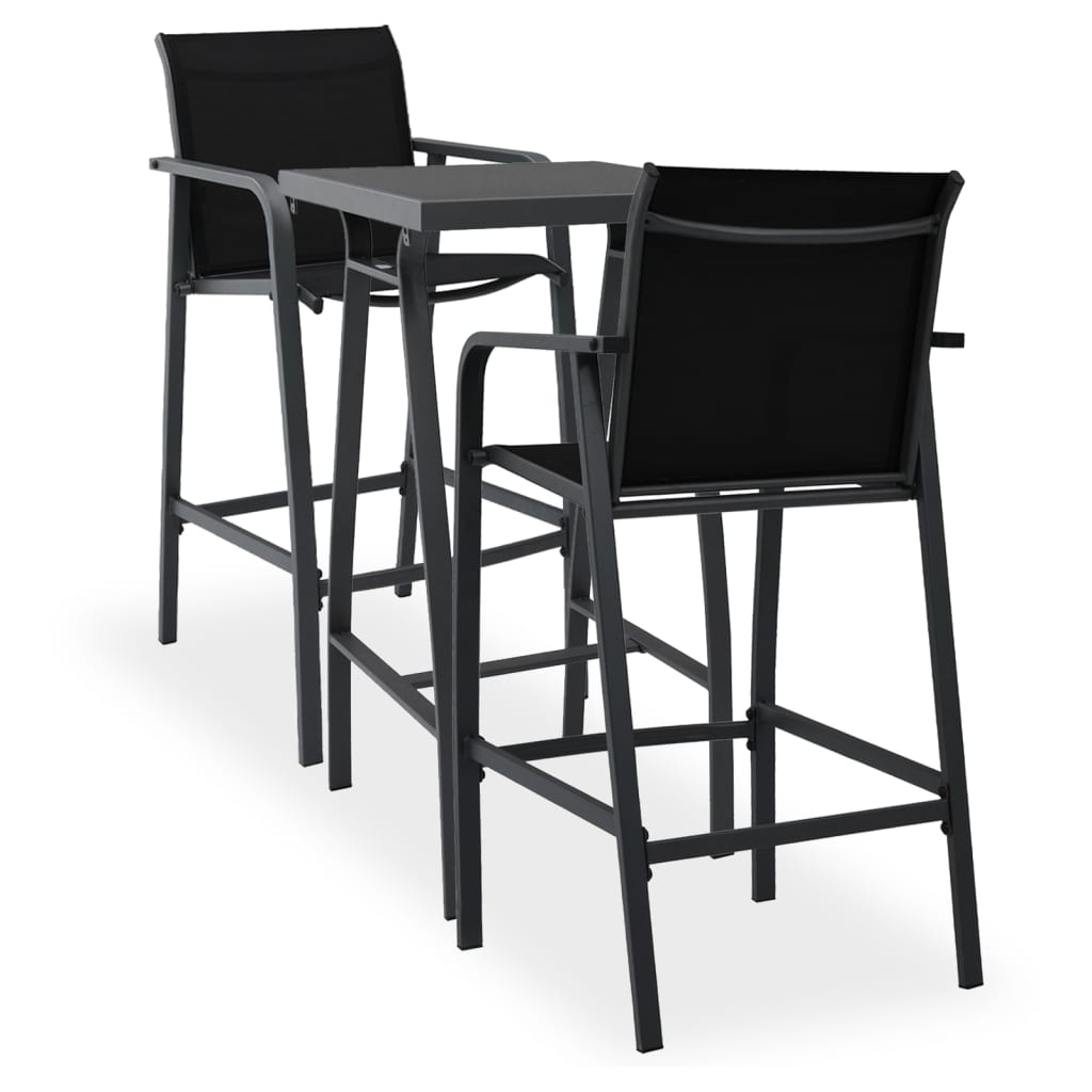 Garden Bar Set | Black | Steel | Medium | Durable | Garden Bar Set