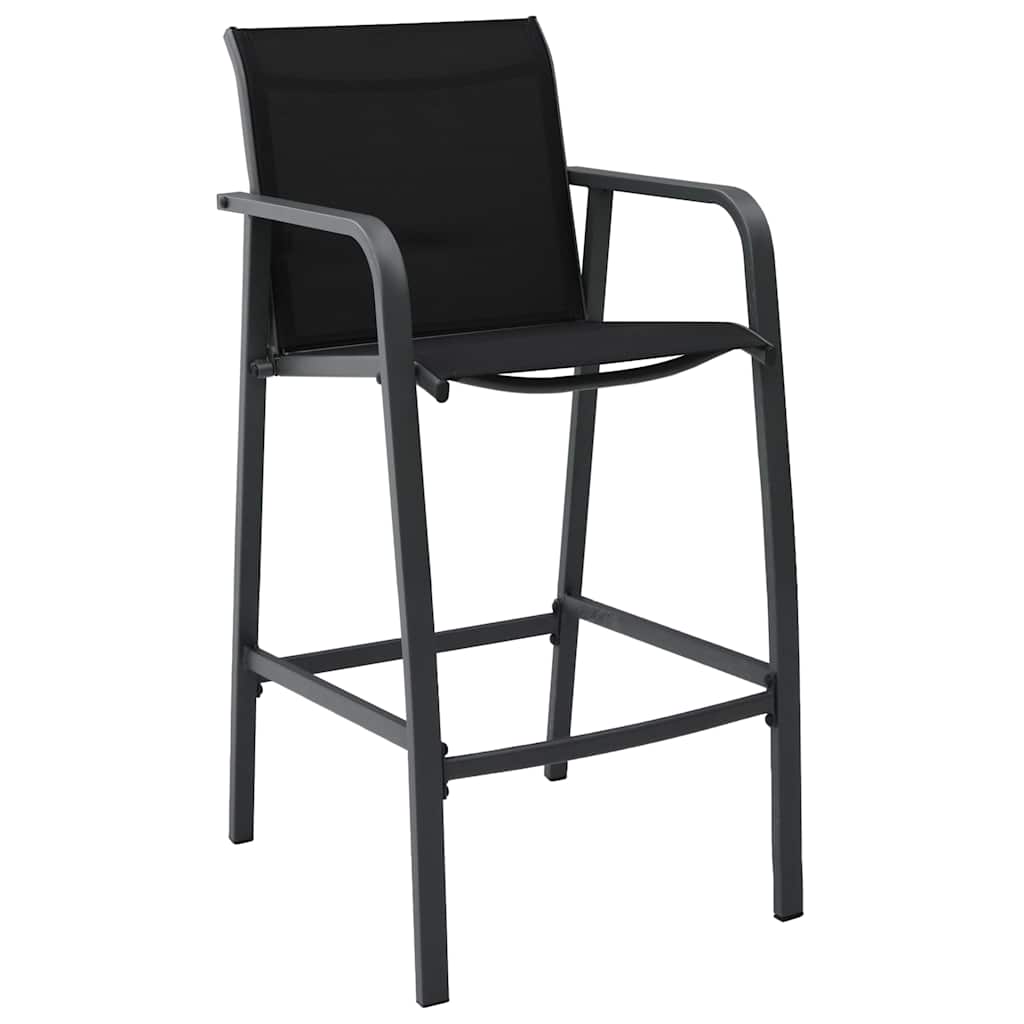 3073574 vidaXL 5 Piece Garden Bar Set Black (48120+48117)