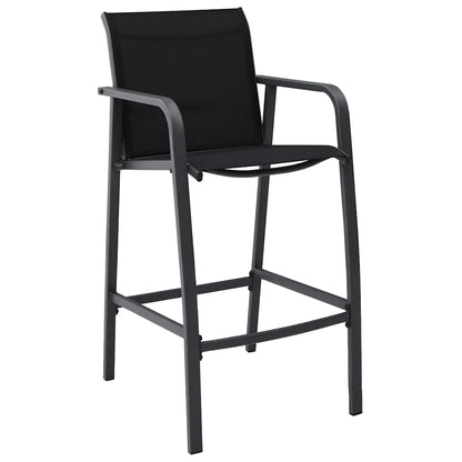 3073574 vidaXL 5 Piece Garden Bar Set Black (48120+48117)