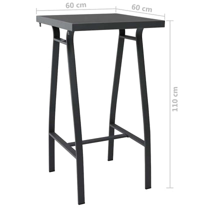 3073574 vidaXL 5 Piece Garden Bar Set Black (48120+48117)