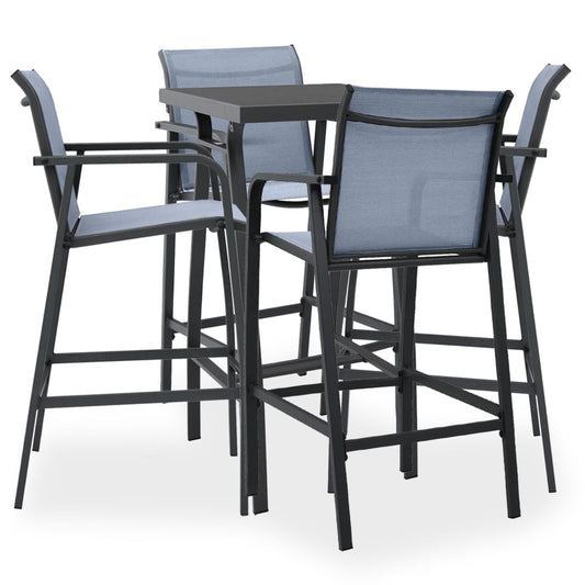 Garden Bar Set | Black | Tempered glass | Durable | Garden Bar Set