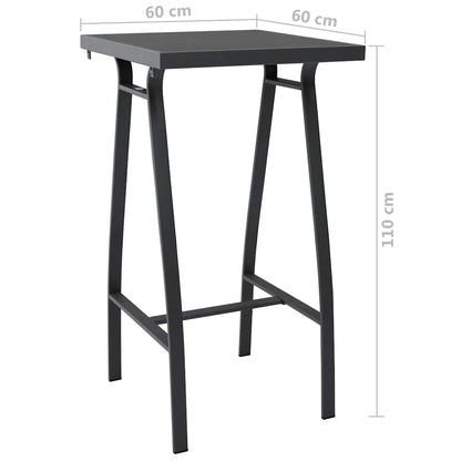 5 Piece Garden Bar Set Black and Grey
