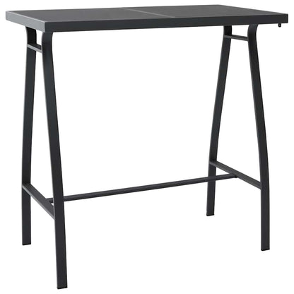 3073576 vidaXL 5 Piece Garden Bar Set Black (48121+48117)