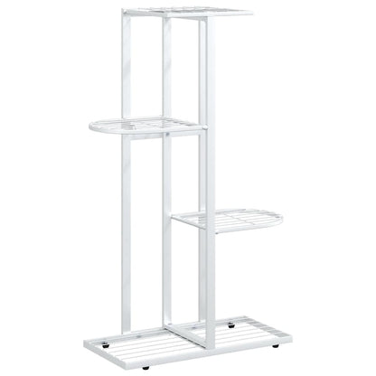 4-Floor Flower Stand 43x22x76 cm White Metal
