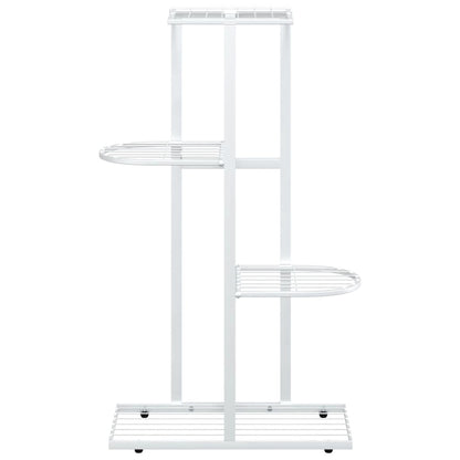 4-Floor Flower Stand 43x22x76 cm White Metal