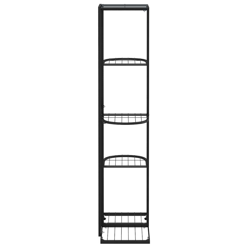 5-Floor Flower Stand 43x22x98 cm Black Metal