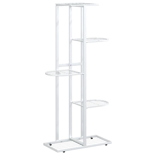 5-Floor Flower Stand 43x22x98 cm White Metal