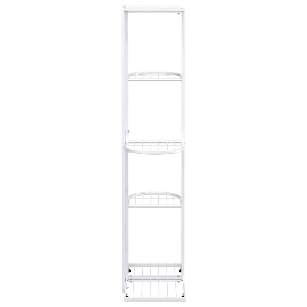 5-Floor Flower Stand 43x22x98 cm White Metal