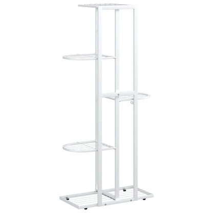 5-Floor Flower Stand 43x22x98 cm White Metal