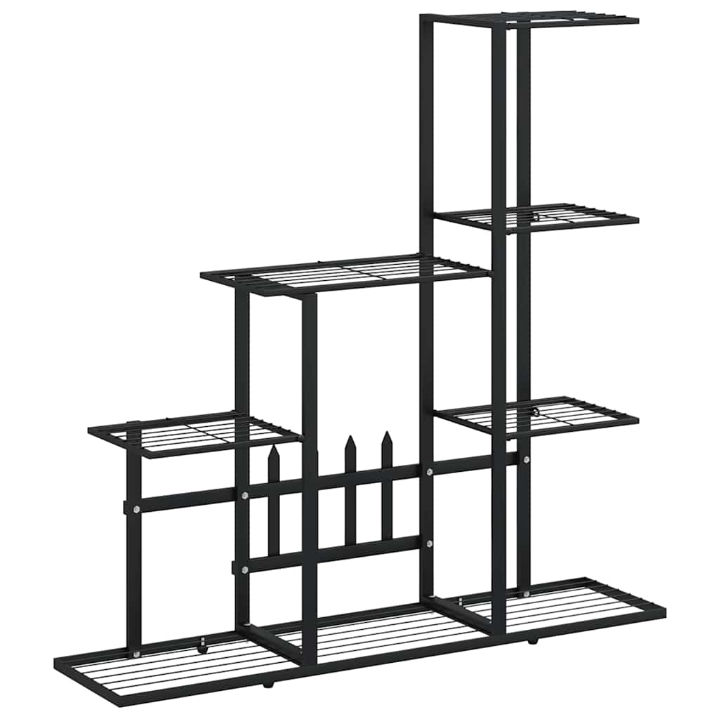 Flower Stand 94.5x25x88 cm Black Metal