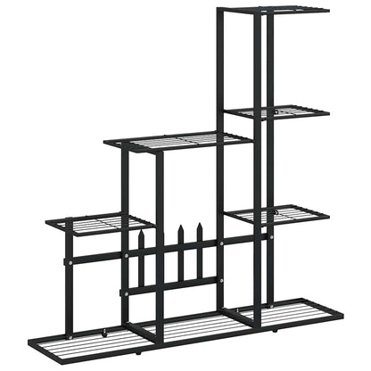 Flower Stand 94.5x25x88 cm Black Metal