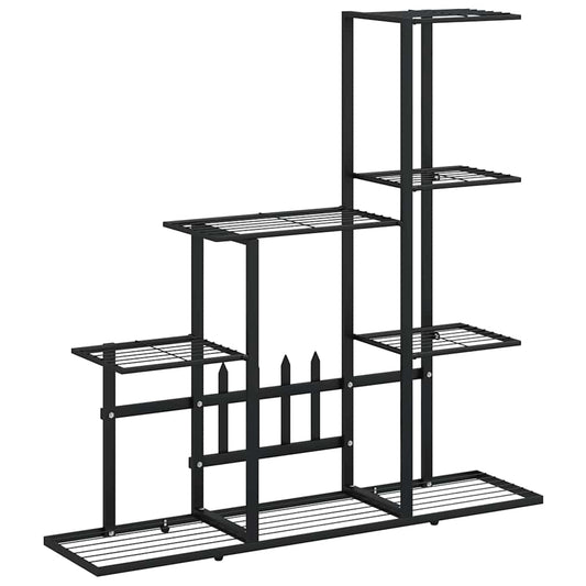 Flower Stand 94.5x25x88 cm Black Metal