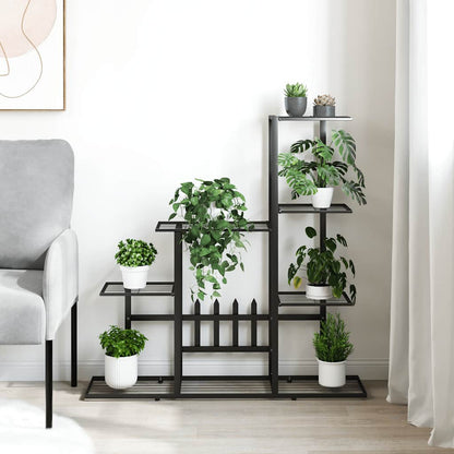 Flower Stand 94.5x25x88 cm Black Metal