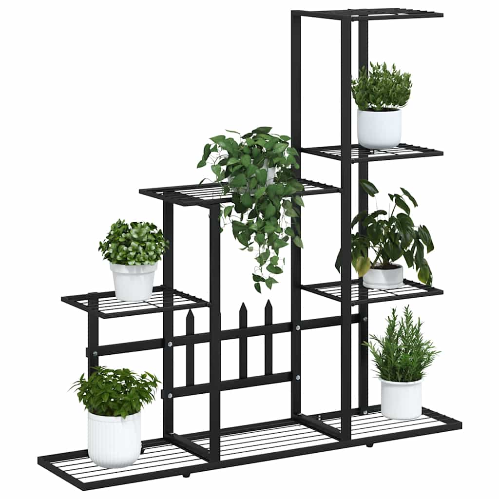 Flower Stand 94.5x25x88 cm Black Metal