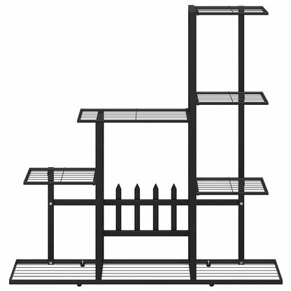 Flower Stand 94.5x25x88 cm Black Metal