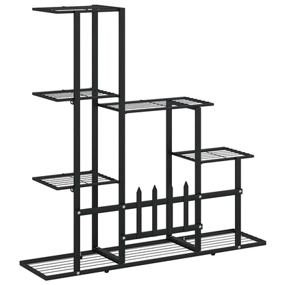 Flower Stand 94.5x25x88 cm Black Metal
