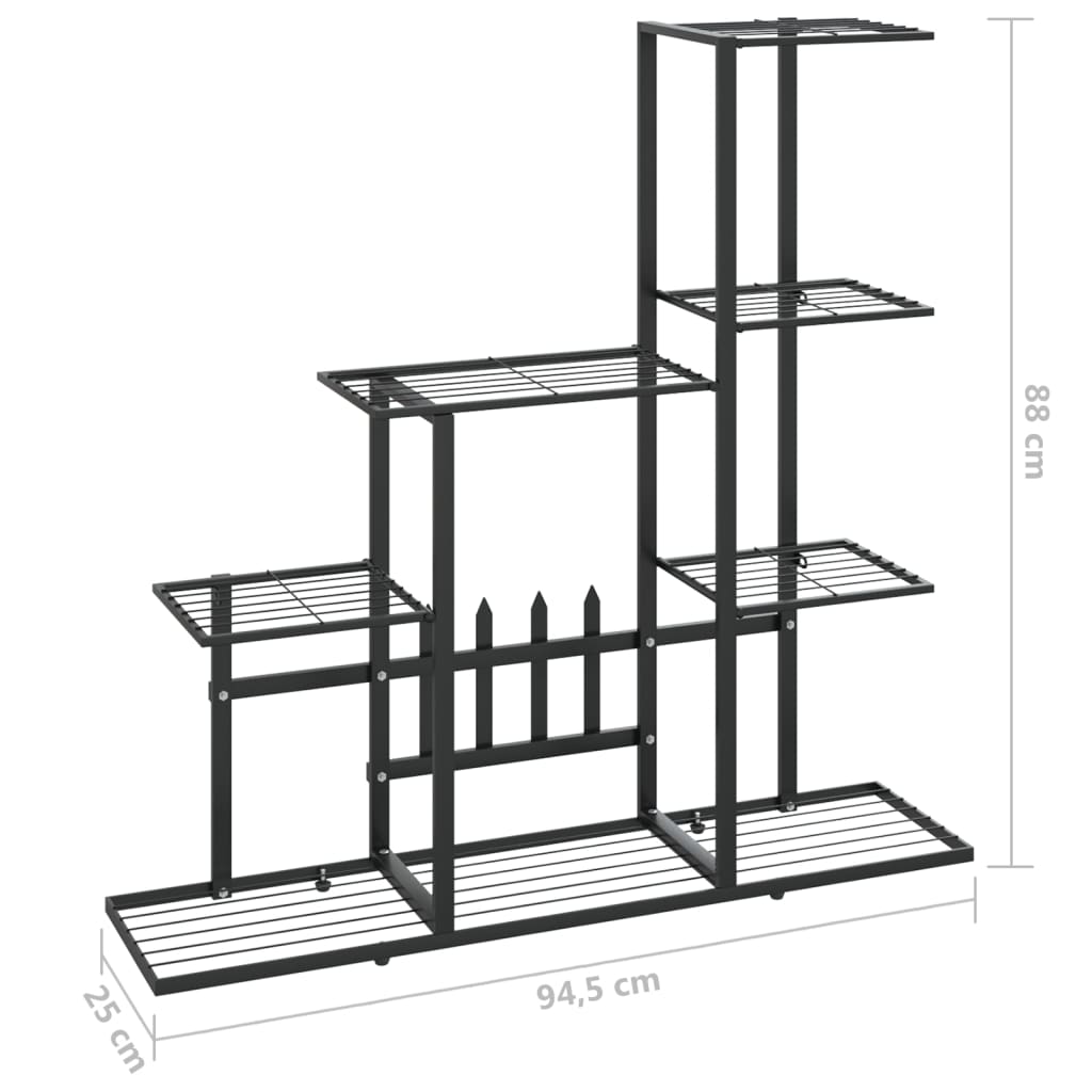Plant Stand | Black | Black powder-coated metal | Medium |  Sturdy
