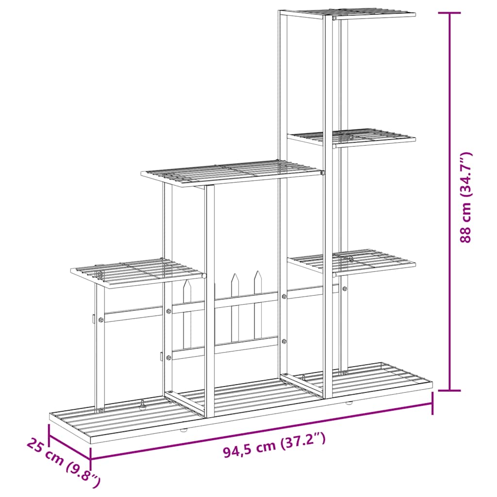 Plant Stand | Black | Black powder-coated metal | Medium |  Sturdy