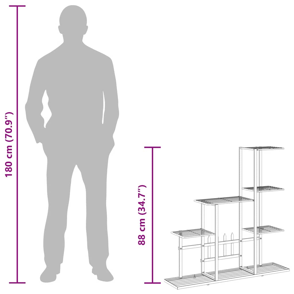 Plant Stand | Black | Black powder-coated metal | Medium |  Sturdy