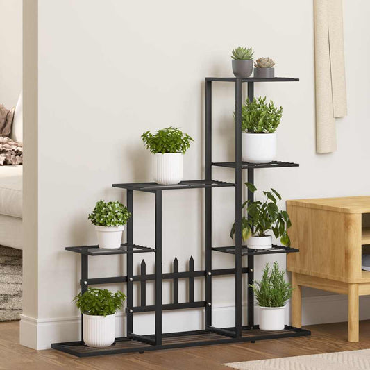 Flower Stand 94.5x25x88 cm Black Metal
