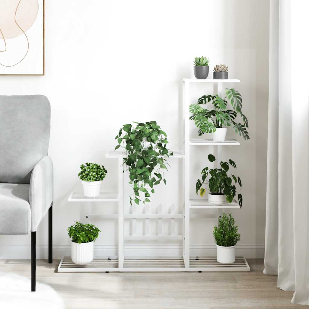 Flower Stand 94.5x25x88 cm White Metal