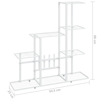 Flower Stand 94.5x25x88 cm White Metal