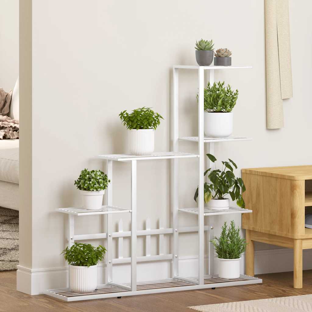 Flower Stand 94.5x25x88 cm White Metal