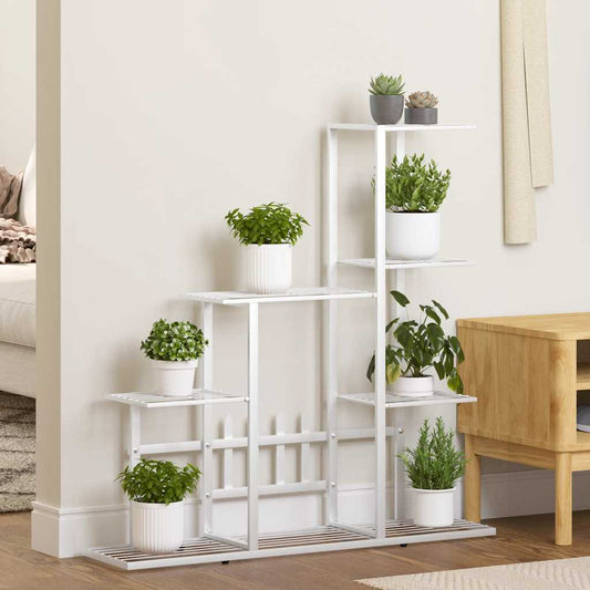 Flower Stand 94.5x25x88 cm White Metal