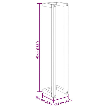 Towel Rack White 12.5x12.5x60 cm Steel