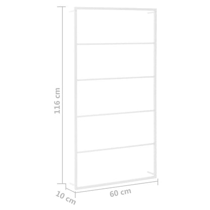 Towel Rack White 60x10x116 cm Steel