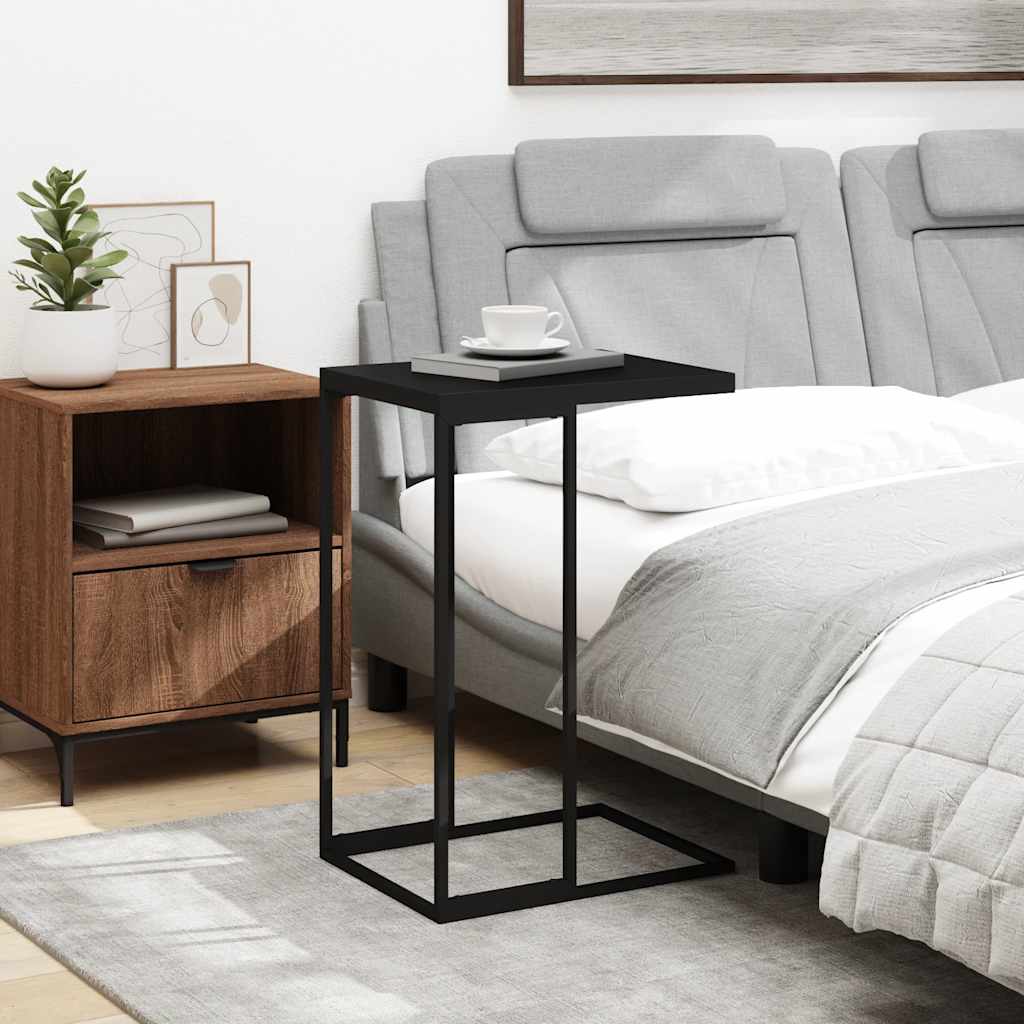 Side Table Black 40x30x59 cm Engineered Wood
