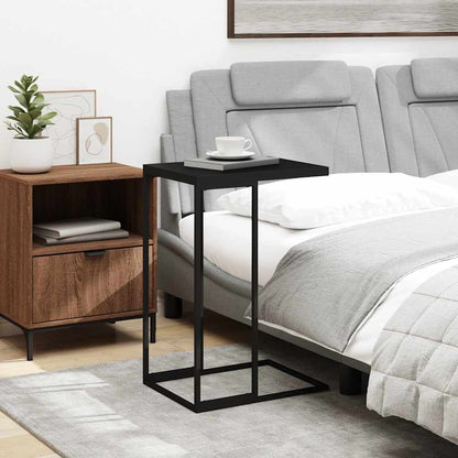 Side Table Black 40x30x59 cm Engineered Wood