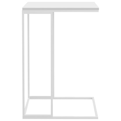 Side Table White 40x30x59 cm Engineered Wood
